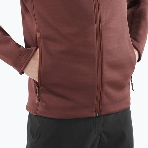 Кофта трекінгова чоловіча Salomon Essential Midwarm Fz rum raisin