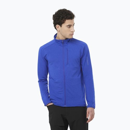 Кофта трекінгова чоловіча Salomon Essential Lightwarm FZ surf the web