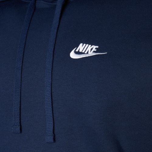 Кофта чоловіча Nike Sportswear Club Fleece Hoodie midnight navy/midnight navy/white