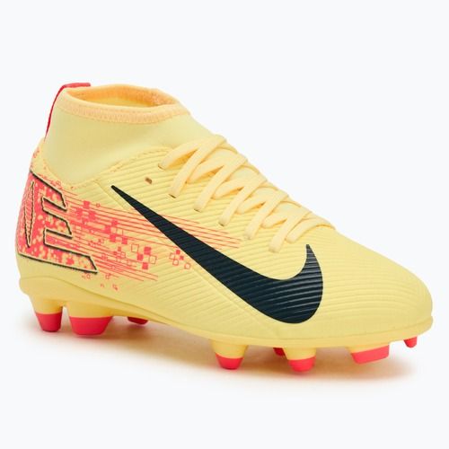 Кросівки футбольні дитячі Nike Superfly 10 Club Kylian Mbappe FG/MG light laser orange/armory navy