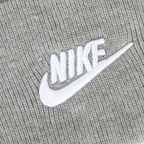 Шапка зимова Nike Peak Futura Beanie dark grey heather/white