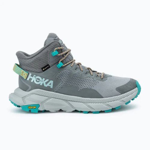 Черевики туристичні чоловічі HOKA Trail Code GTX galactic grey/electric aqua