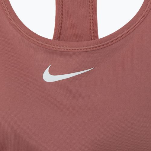 Тренувальний бюстгальтер Nike Swoosh Medium Support canyon рожевий/білий