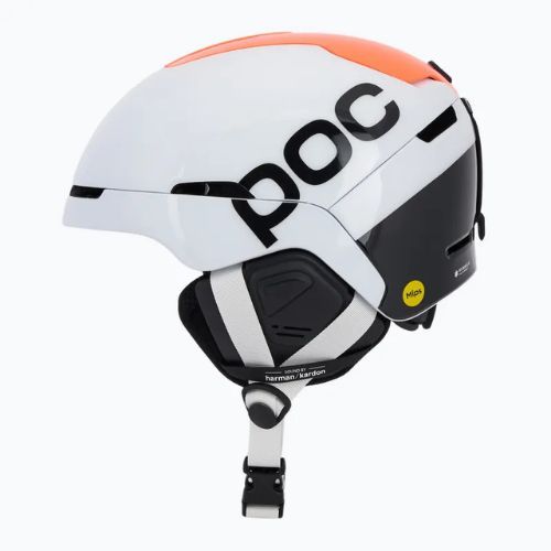 Шолом гірськолижний POC Obex Connect hydrogen white/fluorescent orange avip
