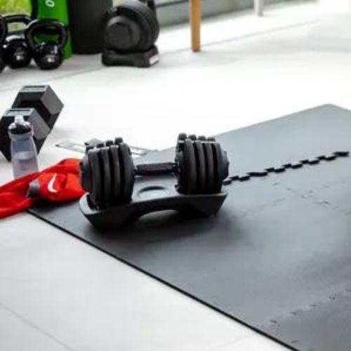 Килимок захисний XTREXO Puzzle 6 елементів чорний