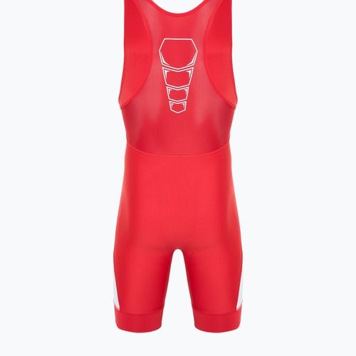 Комбінезон чоловічий Nike Grappler Elite Singlet scarlet/white