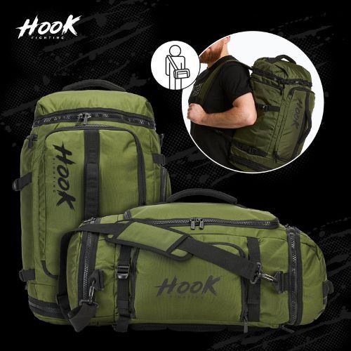 Рюкзак HOOK FIGHTING Training 2в1 Duffel Bag 30 л зелений
