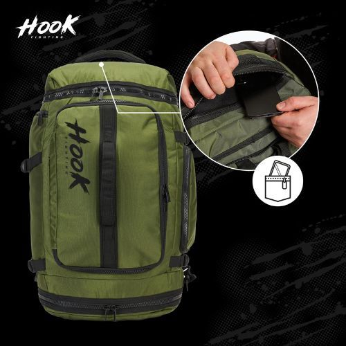 Рюкзак HOOK FIGHTING Training 2в1 Duffel Bag 30 л зелений