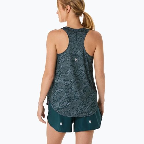 Топ для бігу жіночий ASICS Road All Over Print Tank saxon green/light ube