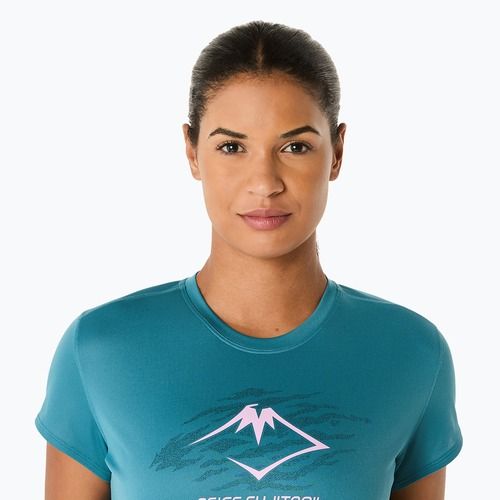 Футболка для бігу жіноча ASICS Fujitrail Logo atlantis blue