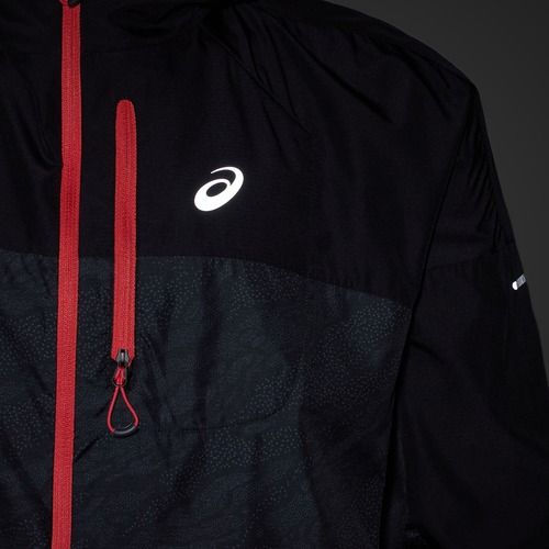 Куртка для бігу чоловіча ASICS Fujitrail Packable performance black/carrier grey