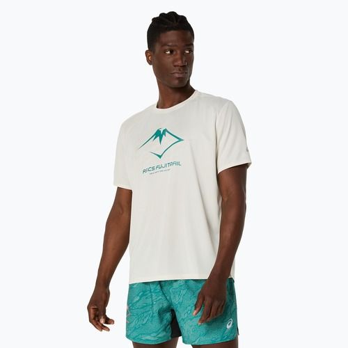 Футболка для бігу чоловіча ASICS Fujitrail Logo birch/white sage/rainy lake
