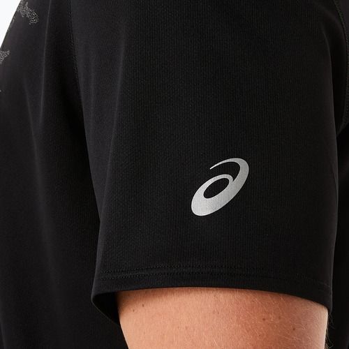 Футболка для бігу чоловіча ASICS Fujitrail Logo performance black/carbon/coral reef