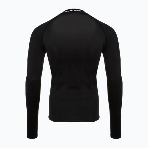 Лонгслів для тренувань чоловічий Nike Pro Dri-Fit Warm black/white