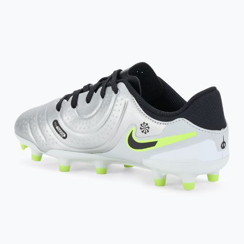 Кросівки футбольні дитячі Nike Tiempo Legend 10 Academy FG/MG metallic silver/volt/black