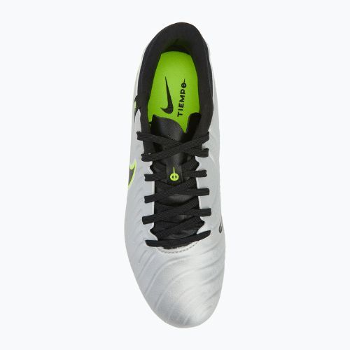 Кросівки футбольні чоловічі Nike Tiempo Legend 10 Academy FG/MG metallic silver/volt/black