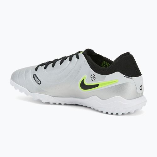 Кросівки футбольні чоловічі Nike Tiempo Legend 10 Pro TF metallic silver/volt/black