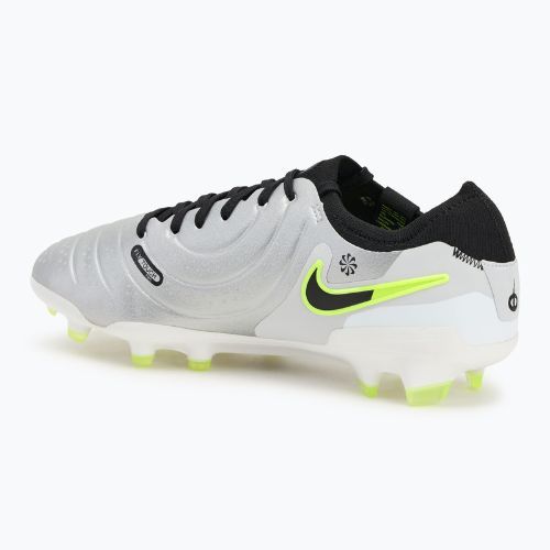 Кросівки футбольні чоловічі Nike Tiempo Legend 10 Pro FG metallic silver/volt/black