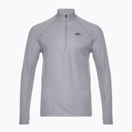 Кофта для бігу чоловіча Nike Trail Dri-Fit 1/2 Zip cement grey/black