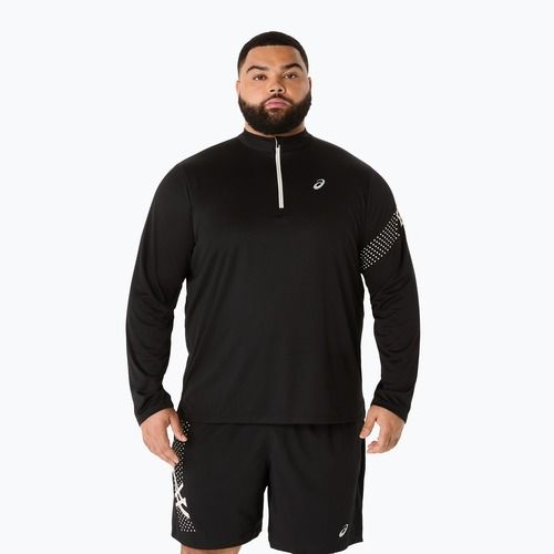 Лонгслів для бігу чоловічий ASICS Icon LS 1/2 Zip performance black