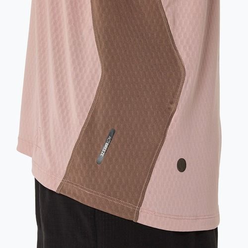 Жіноча бігова футболка ASICS Fujitrail Elite Top нейтральний рожевий / сіро-коричневий