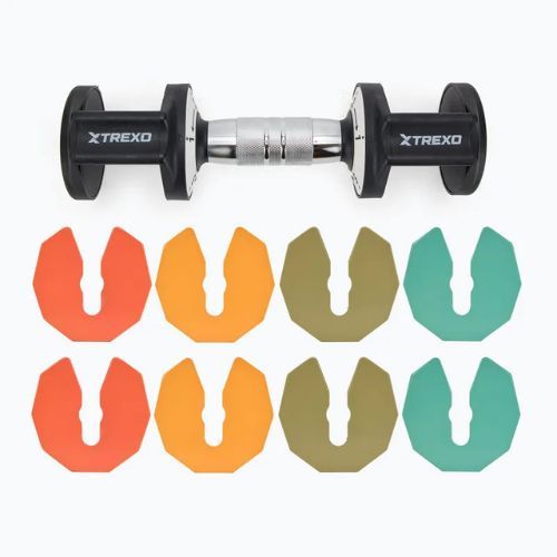 Комплект гантелей регульованих TREXO 2 x 5 кг multicolor