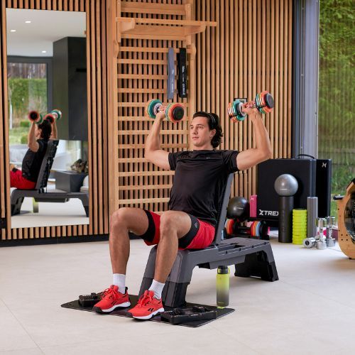 Комплект гантелей регульованих XTREXO 2 x 10 кг multicolor