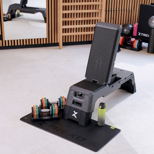 Комплект гантелей регульованих TREXO 2 x 10 кг multicolor