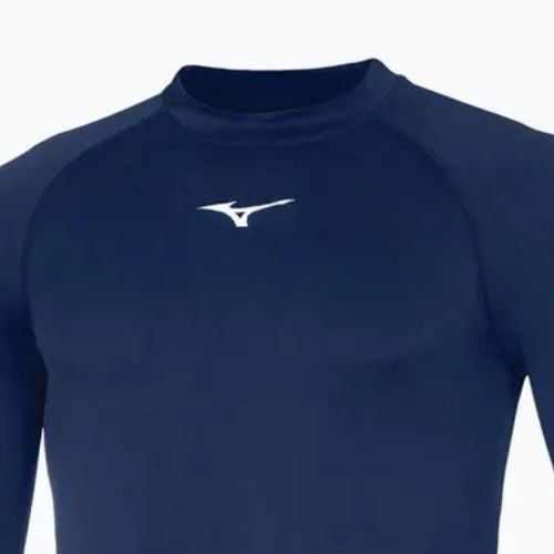 Лонгслів для бігу чоловічий Mizuno Uni Core navy/ white