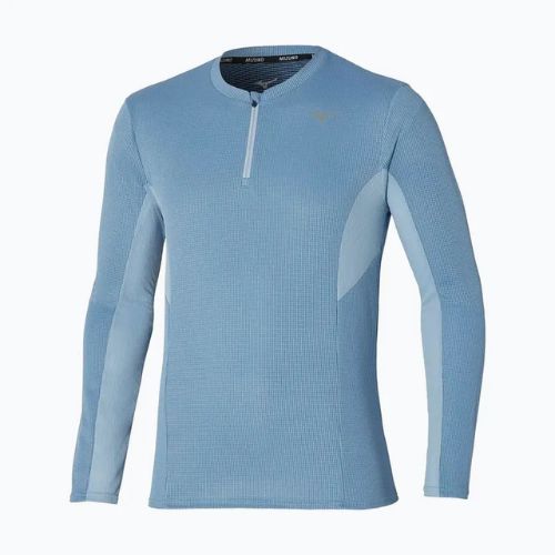 Лонгслів для бігу чоловічий Mizuno Dryaeroflow Half Zip parisian blue
