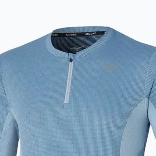 Лонгслів для бігу чоловічий Mizuno Dryaeroflow Half Zip parisian blue