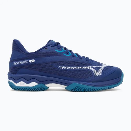 Кросівки тенісні чоловічі Mizuno Wave Exceed Light 2 CC bellwether blue/ white/ fjord blue