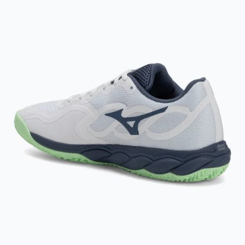 Кросівки тенісні чоловічі Mizuno Wave Enforce Court CC white/ vintage indigo/ neo mint