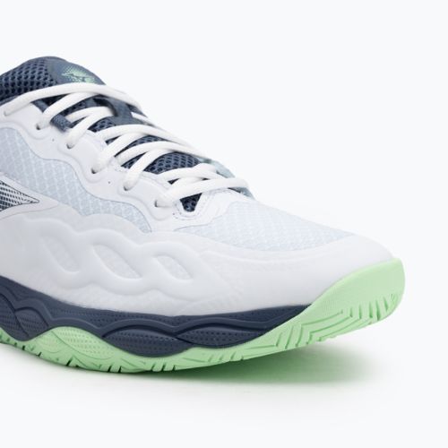 Кросівки тенісні чоловічі Mizuno Wave Enforce Court AC white/ vintage indigo/ neo mint