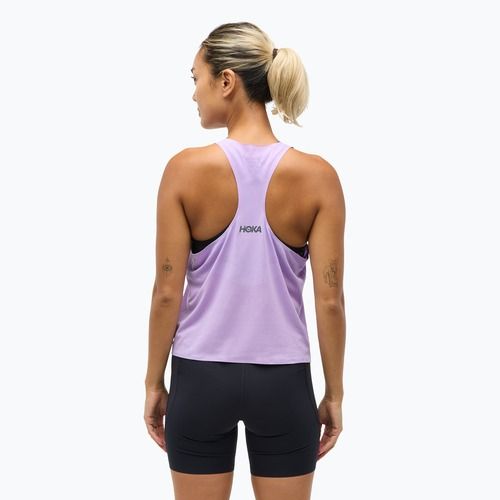 Жіноча бігова сорочка HOKA Race Day Singlet aster квітка бігова сорочка