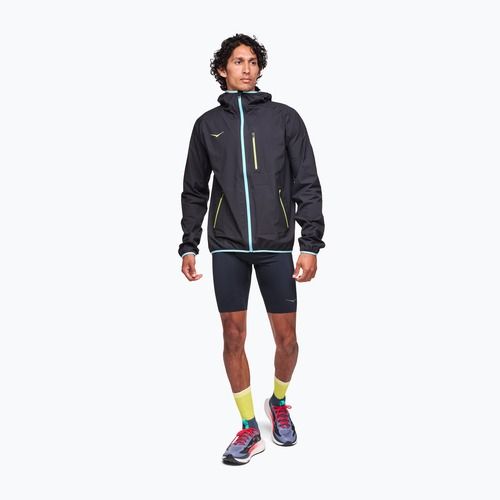 Куртка для бігу чоловіча HOKA Tecsky Waterproof black