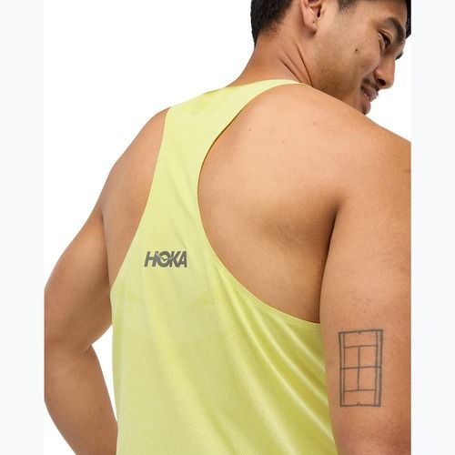 Чоловіча бігова сорочка HOKA Race Singlet hoka citrus