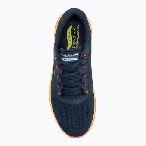 Кросівки чоловічі SKECHERS Arch Fit 2.0 navy leather/multi trim