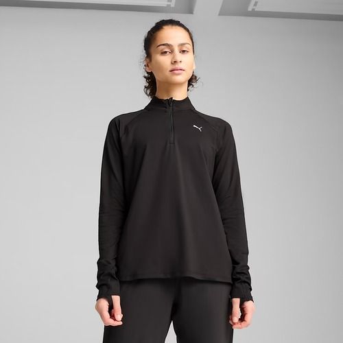 Кофта для бігу жіноча PUMA Run Velocity Cloudspun 1/4 Zip puma black