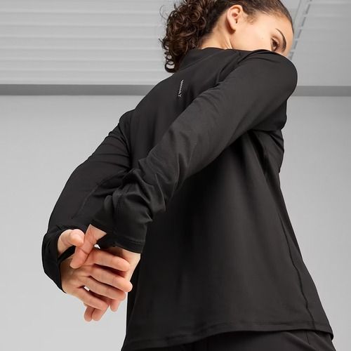 Кофта для бігу жіноча PUMA Run Velocity Cloudspun 1/4 Zip puma black