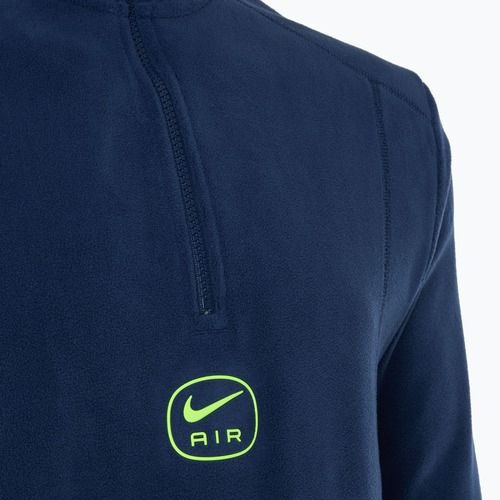 Чоловічий топ на блискавці Nike Swoosh Air Polar Fleece Half Zip Top опівночі темно-синій / вольт