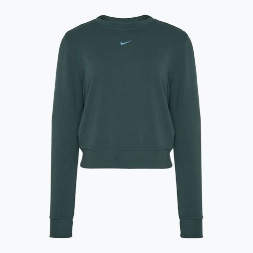 Жіночий світшот Nike Dri-FIT One Crew Neck French Terry жіночий вінтажний зелений/чорний