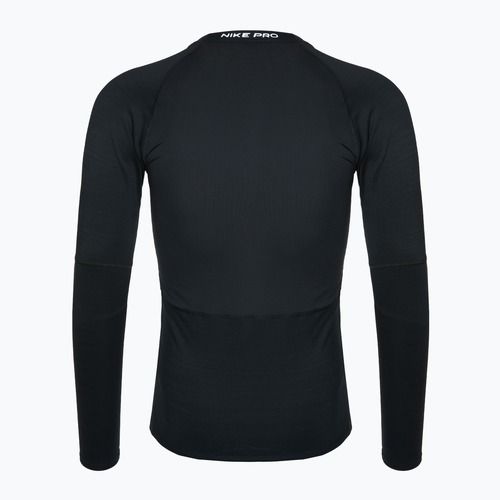 Чоловічий тренувальний лонгслів Nike Pro Warm LS чорний/білий