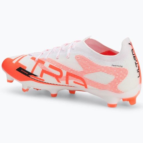 Кросівки футбольні чоловічі PUMA Ultra 5 Pro FG/AG puma white/puma black/glowing red