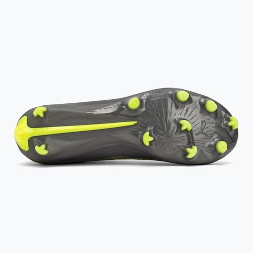 Кросівки футбольні чоловічі PUMA Ultra 5 Match+ FG/AG matte aged silver/yellow alert/puma aged silver