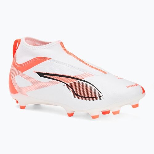 Кросівки футбольні дитячі PUMA Ultra 5 Match+ LL FG/AG Jr puma white/puma black/glowing red