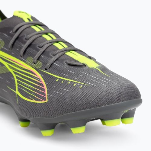 Кросівки футбольні дитячі PUMA Ultra 5 Pro FG/AG Jr matte aged silver/yellow alert/sun struck