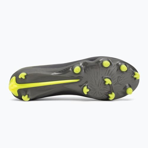 Кросівки футбольні чоловічі PUMA Ultra 5 Match FG/AG matte aged silver/yellow alert/puma aged silver