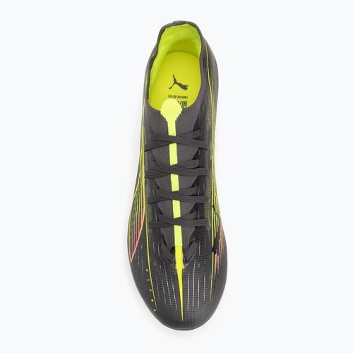 Кросівки футбольні чоловічі PUMA Ultra 5 Match FG/AG matte aged silver/yellow alert/puma aged silver