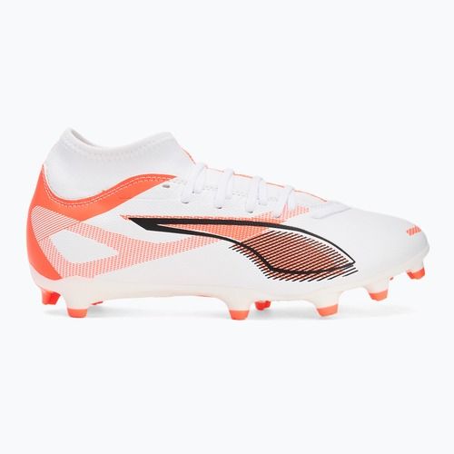 Кросівки футбольні чоловічі PUMA Ultra 5 Play+ FG/AG puma white/puma black/glowing red